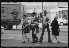 Photo:Washington D.C. 1974 Affluent Black Pedestrians Crossing Street picture