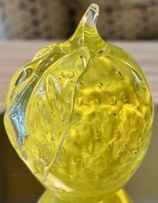 St. Claire paperweight. Mint Condition. Stamped On Bottom. Lemon. picture