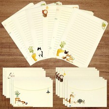 New 36 PCS Writing Paper And Envelopes Set Warm Cute Cat Themed Stationary Set picture