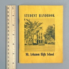 Vtg 1958 Mt Lebanon High School Student Handbook Pittsburgh PA Floor Plan Map picture
