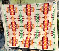 Vintage Pendleton Beaver State Chief Joseph Queen Size Wool Blanket 66