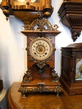 Rare Antique Ansonia Table Clock In Wood And Bronze 1850-1899 picture