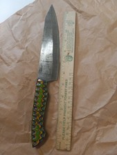  Handmade 13 Inch Overall Fixed Blade Damascus  Steel Knife Multi Color Handle picture