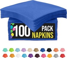 Dark Blue Cocktail Napkins Disposable Paper Napkins 100 Pcs picture