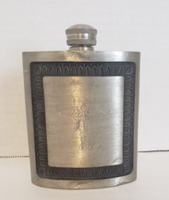 Vintage - Pewter Flask - King's Pewter - Thailand - Monogrammed - picture
