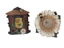 Two Vintage Bee Bungalow Miniature Picture Frames Bee & Daisy picture