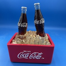 Vtg Coca Cola 2 Bottle Battery Operated Lights & Sound Display Fountain W/ Box picture