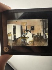 Antqiue Magic Lantern Slide Chinese Electro Therapy Doctors Office W/ Consult? picture