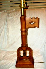 Tell City Key Lamp Early American Maple Wood Andover  Mid Century 1950s Indiana picture