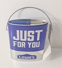 Lowes Mini Metal Bucket Collectible Gift Card Holder Blue Berwick Offray LLC picture