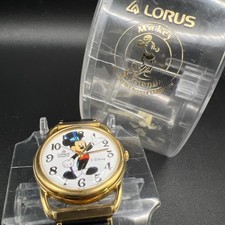 Vintage Rare 1990’s Lorus Quartz Disney Mickey Mouse Tuxedo Watch V515-6340 picture