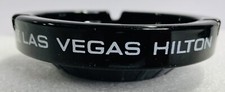 Vintage Las Vegas Hilton Casio Hotel Black Ceramic Ashtray Ash Tray 4-1/2