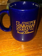 Vintage Late Show with David Letterman Official Cobalt Blue Promo Mug  picture