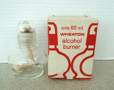 Vintage 4 oz WHEATON Glass 120 ml Alcohol Burner with Box UNUSED picture