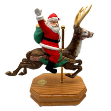 Westland Carousel Collections Santa Claus Is Coming to Town Music Box Signed picture