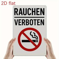 Humorous German Quote on No Smoking Tin Metal Signs Home Décor 8x12 picture