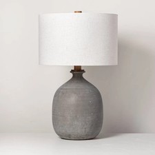 Resin Table Lamp Gray (Includes LED Light Bulb) - Hearth & Hand picture