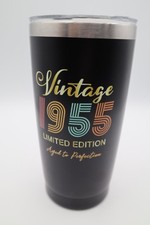 Vintage 1955 Limited Edition Aged to Perfection coffee tumbler Birthday coffee picture