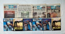 Original 9/11 Newspaper & Magazine Lot 10pc USA Today TIME Newsweek People 2001 picture
