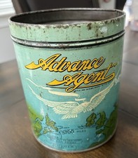 Vintage Advance Agent Tobacco Canister RARE Pennsylvania Early 1900's picture