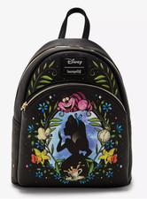 Loungefly Mini Backpack Disney Alice in Wonderland Cheshire Cat Cameo Silhouette picture