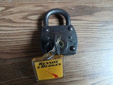 Rare vintage nice mechanism iron lock of 50's made in Germany. picture