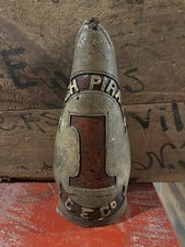 Antique Atlantic City New Jersey Beach Pirates Leather Fire Helmet Badge Shield picture