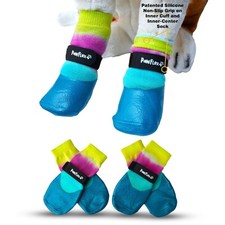 PawFlex Double Dipped Waterproof Dog Socks Comfy Pawz Soft Indoor/Outdoor Dog picture