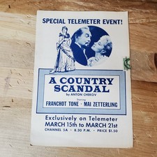 Vintage 1960s Your Telemeter Guide Booklet Early Coin Pay TV Ephemera Toronto picture