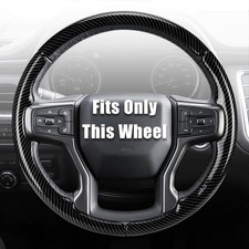 Customized Steering Wheel Cover for Chevy Silverado 1500 2019-2025/2500 3500 ... picture