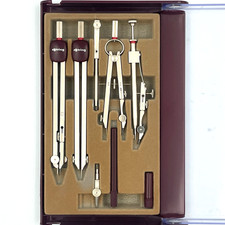 rOtring Compass Drafting Geometry Tool Set Vintage Made in Germany Case picture
