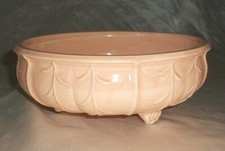Nelson McCoy Low Footed Pottery Planter Signed NM USA, 3 1/8 in tall, 8 in Wide picture