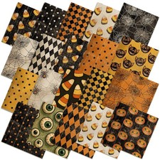 HunnmingRe 20 Pcs 10''x10'' Vintage 10 x 10 inches, Mainly Orange and Black picture
