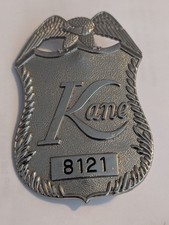 Used Obsolete Vintage Security Badge ~ Kane #8121 picture