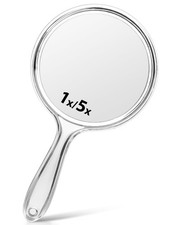 Macaki Hand Mirror, Double-Sided 1X/5X 10.5