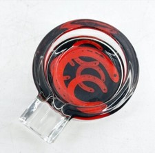  Set of 5   Vintage Marlboro  Cigarette Art Glass Red Horseshoe Ashtray picture