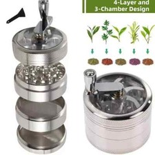 4 PCS Herb Tobacco Grinder Spice Herbal Metal Smoke Crusher Handle Hand Muller picture