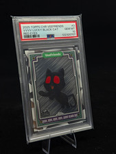 2025 Topps Chrome VeeFriends Red Eyes SSP VVVV Lucky Black Cat PSA 10 #3 picture