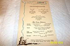 ORIGINAL 1957 BURLINGTON RAILROAD DENVER ZEPHYR CHUCKWAGON BREAKFAST MENU CARD picture