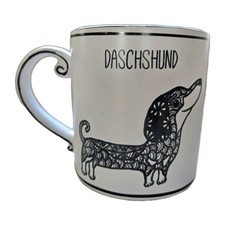 Dachshund Coffee Mug Doxie Weiner Dog Spectrum Designz Tea Cup 16oz Black White picture