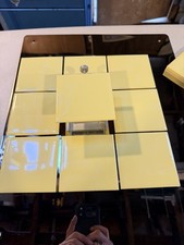 RIVIERA Yellow Ceramic Square Tile Collectible Set picture