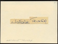 Natalie Trundy d2019 signed autograph 4x5 Cut American Stage Film TV Actress picture