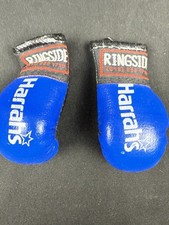 2012 Vegas Genuine Official Mini Boxing Blue Branded Ringside Gloves Souvenir picture