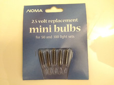 NOMA Christmas Mini Bulb Replacements Blue 2.5 Volt Pack 5 picture