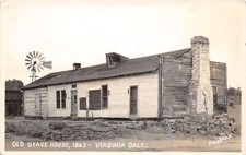 J36/ Virginia Dale Colorado RPPC Postcard c1940s Old Stage House 1862   110 picture