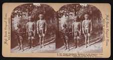 Three handsome members of Bagobos tribe Phillippine village St Loui- Old Photo picture