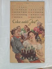 Original 1952 Coca-Cola Calendar Complete 6 Pages Santa Hanger Vintage Coke picture