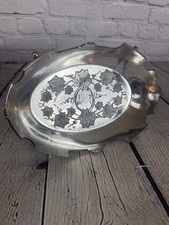 Vintage Rogers & Bro Silverplate Footed Bowl Grape Design 12” picture