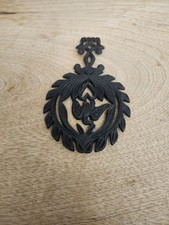 Vintage Cast Iron Trivet Eagle Design 9”x5.5” picture