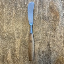 Vintage Dansk Designs Fjord Butter Spreader Ducks Logo Teak Handle Germany IHQ picture